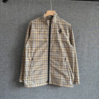 Cream Cotton Check Hooded - Men's