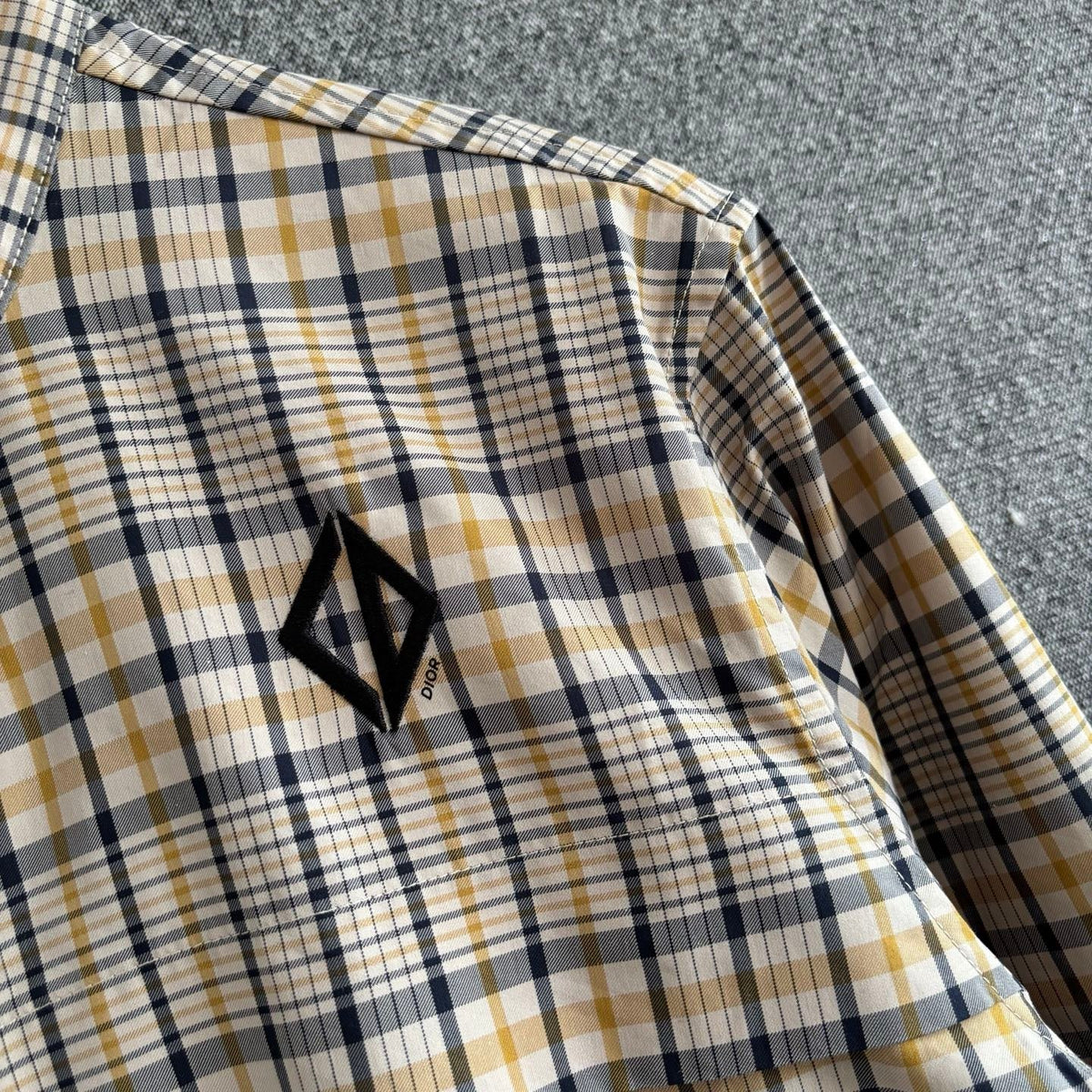Cream Cotton Check Hooded - Men's