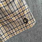 Beige Cotton Vintage Check Drawstring - Men's