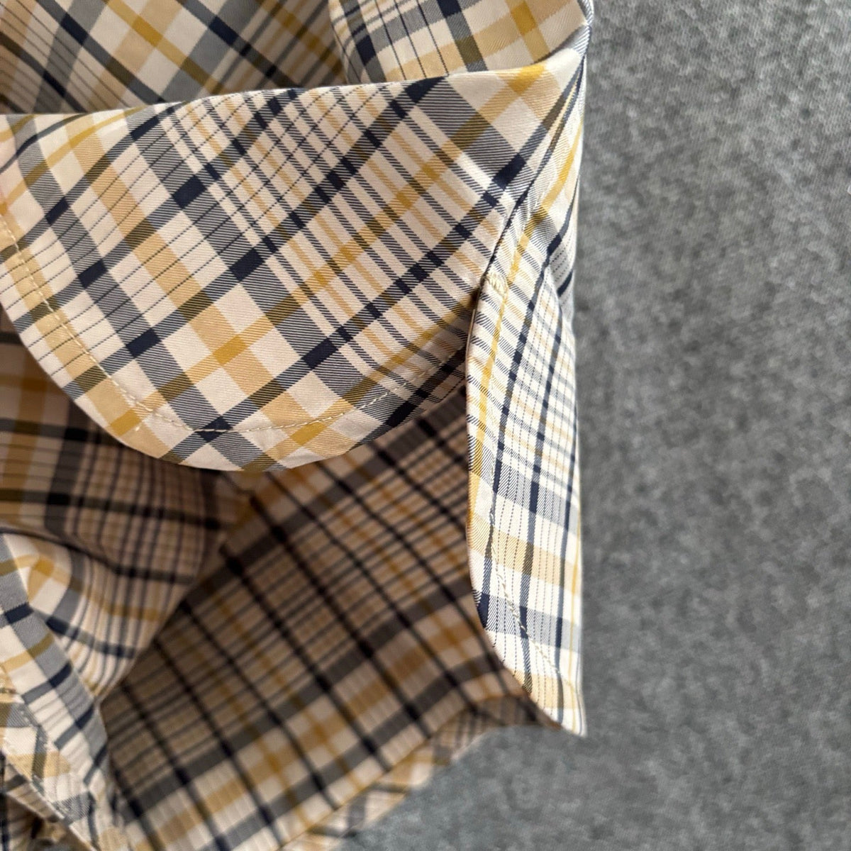 Beige Cotton Vintage Check Drawstring - Men's