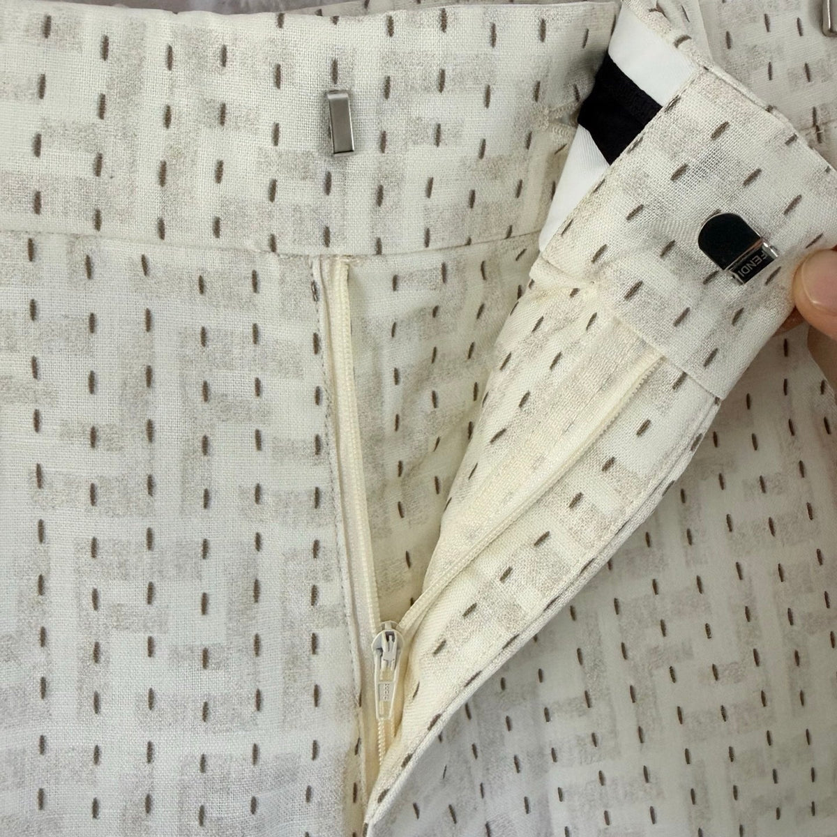 Cream Tweed Textured Tailored - Men's
