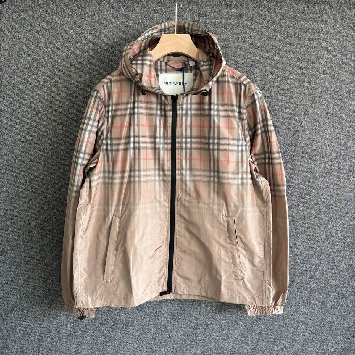 Check Hooded Windbreaker - Men's