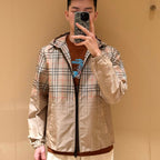 Check Hooded Windbreaker - Men's