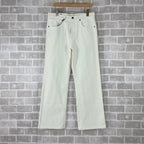 Cream Denim Plain Wide-Leg - Men's