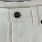 Cream Denim Plain Wide-Leg - Men's