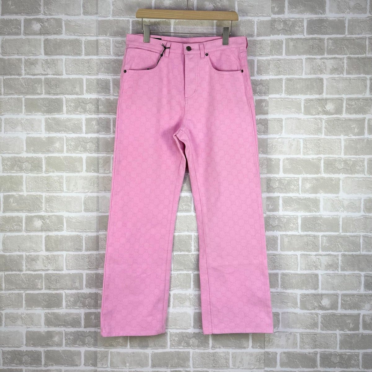 Pink Denim Monogram Straight - Men's