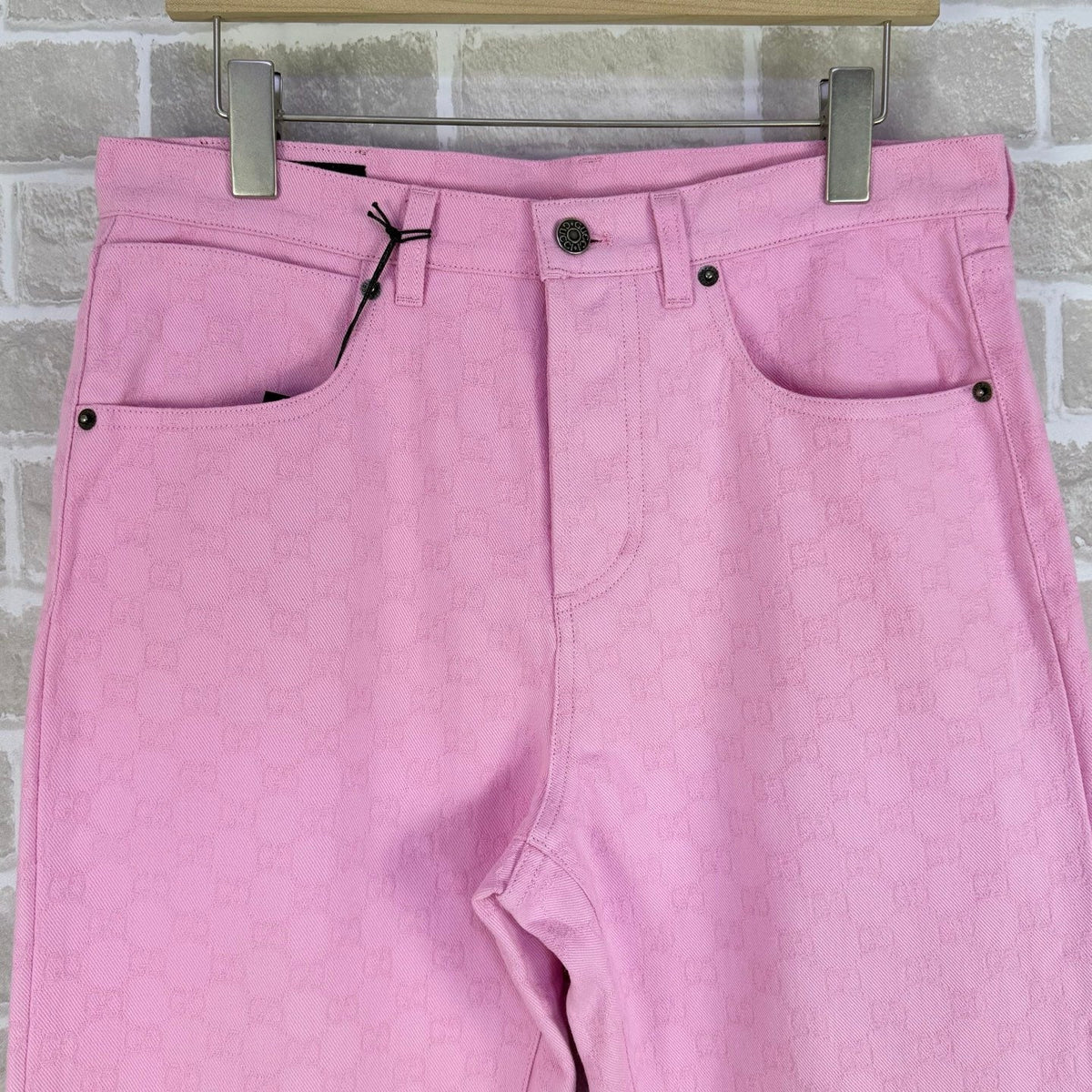 Pink Denim Monogram Straight - Men's