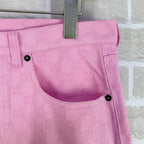 Pink Denim Monogram Straight - Men's