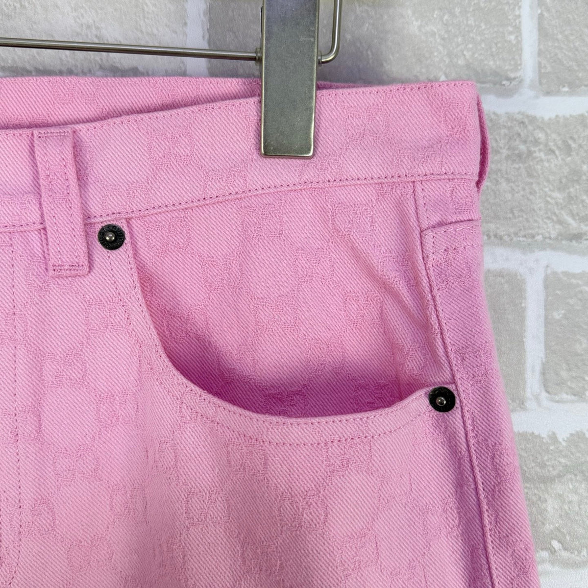 Pink Denim Monogram Straight - Men's