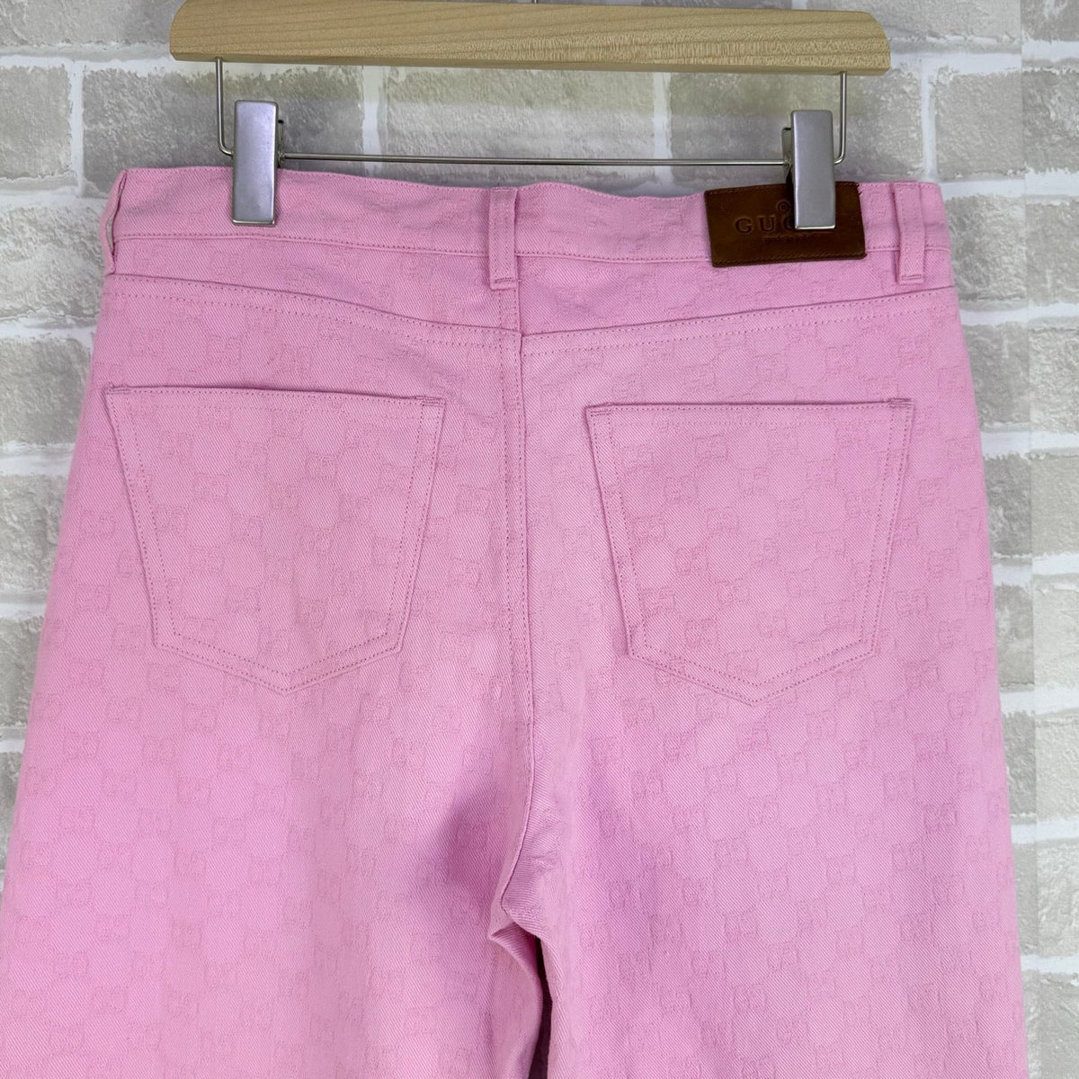 Pink Denim Monogram Straight - Men's
