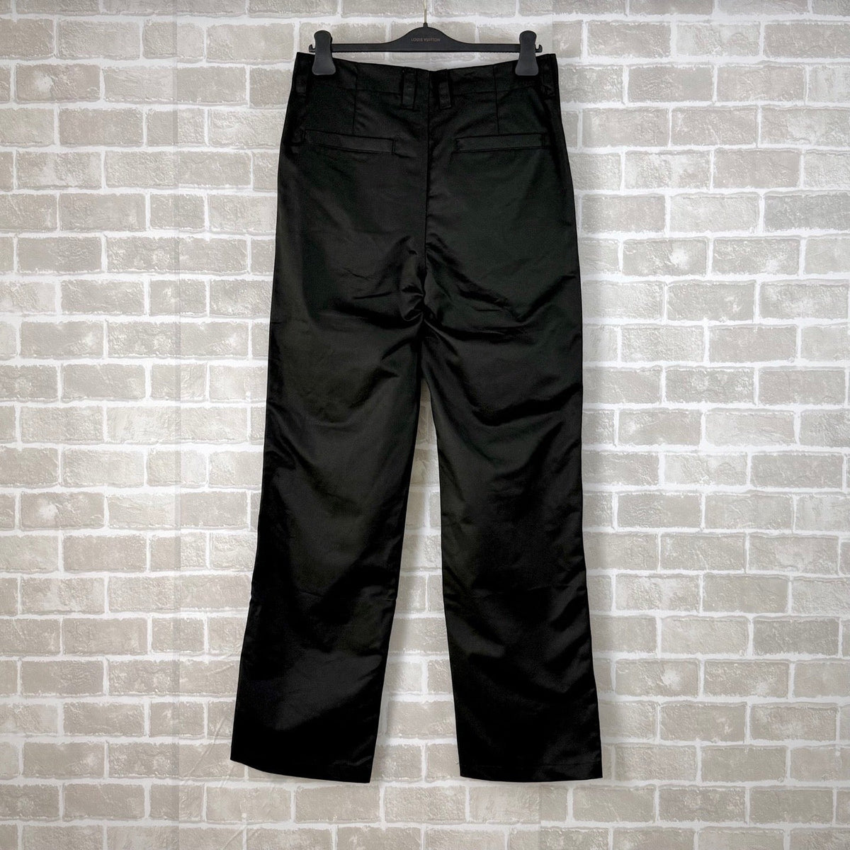 Black Cotton Embroidered Straight - Men's