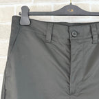 Black Cotton Embroidered Straight - Men's