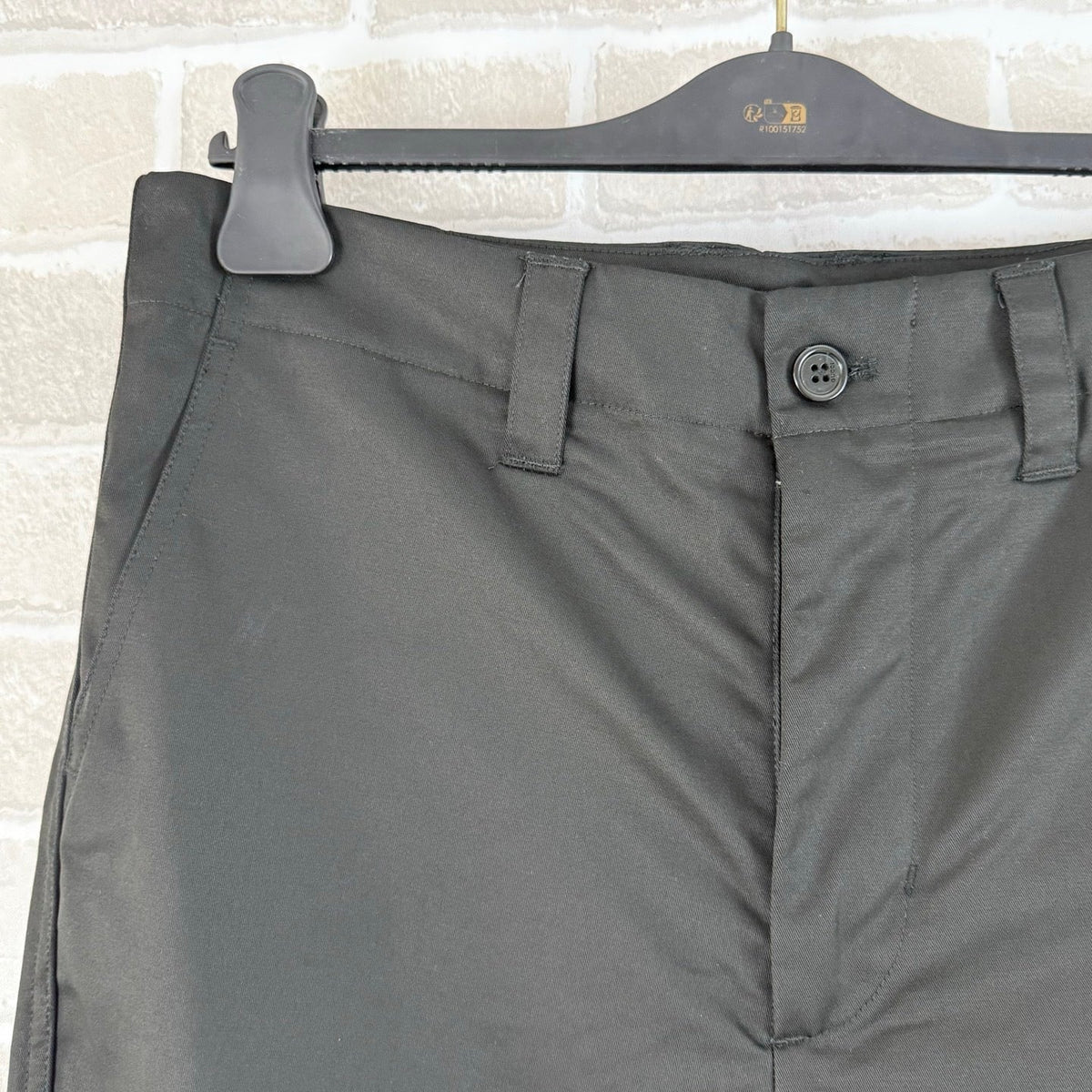 Black Cotton Embroidered Straight - Men's