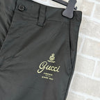 Black Cotton Embroidered Straight - Men's
