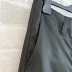 Black Cotton Embroidered Straight - Men's