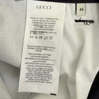 Black Cotton Embroidered Straight - Men's