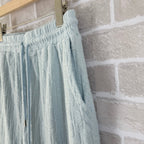 Blue Terry Textured Drawstring - Men's