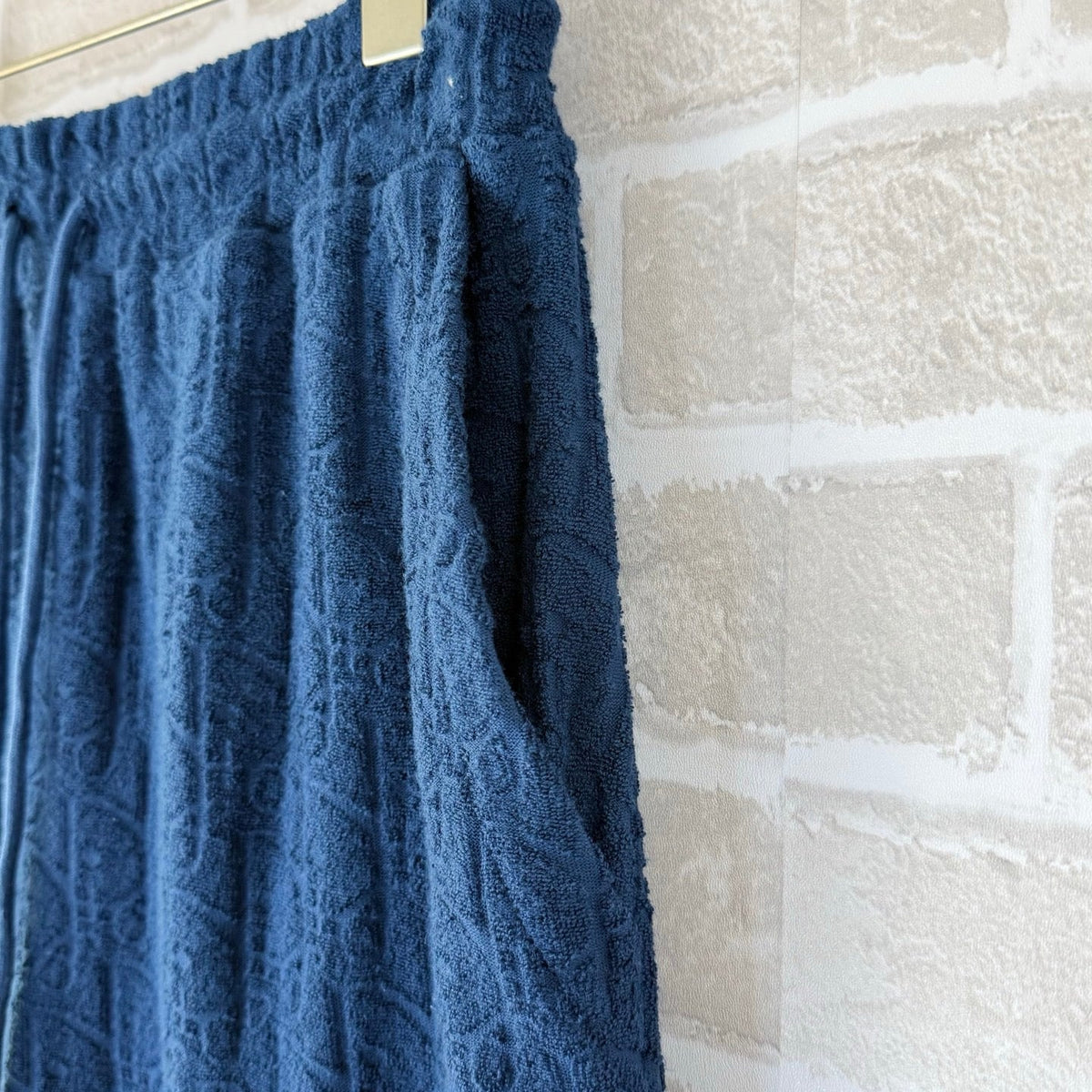 Blue Terry Textured Drawstring - Men's