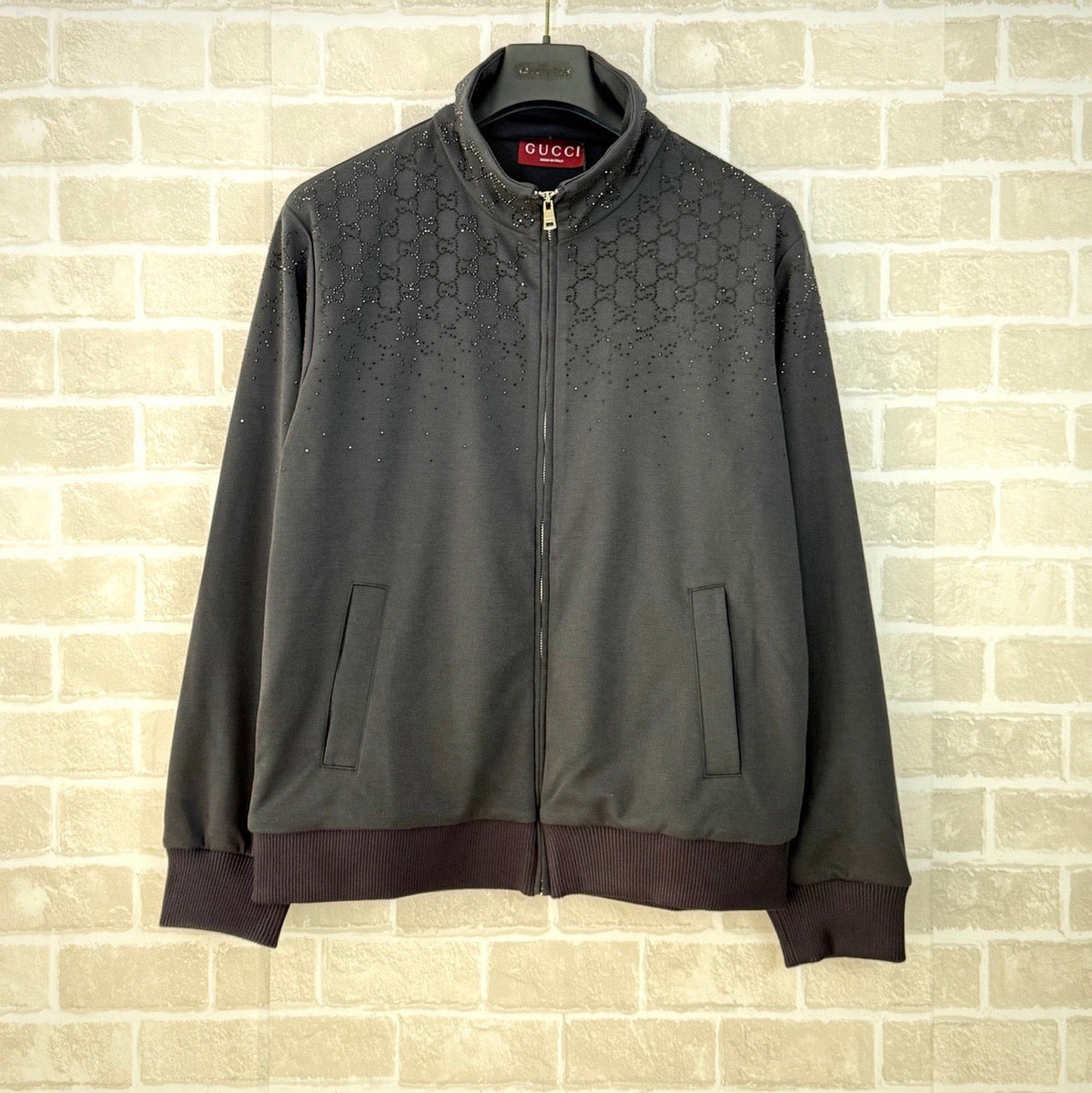 Olive Jacquard Monogram Bomber - Men's