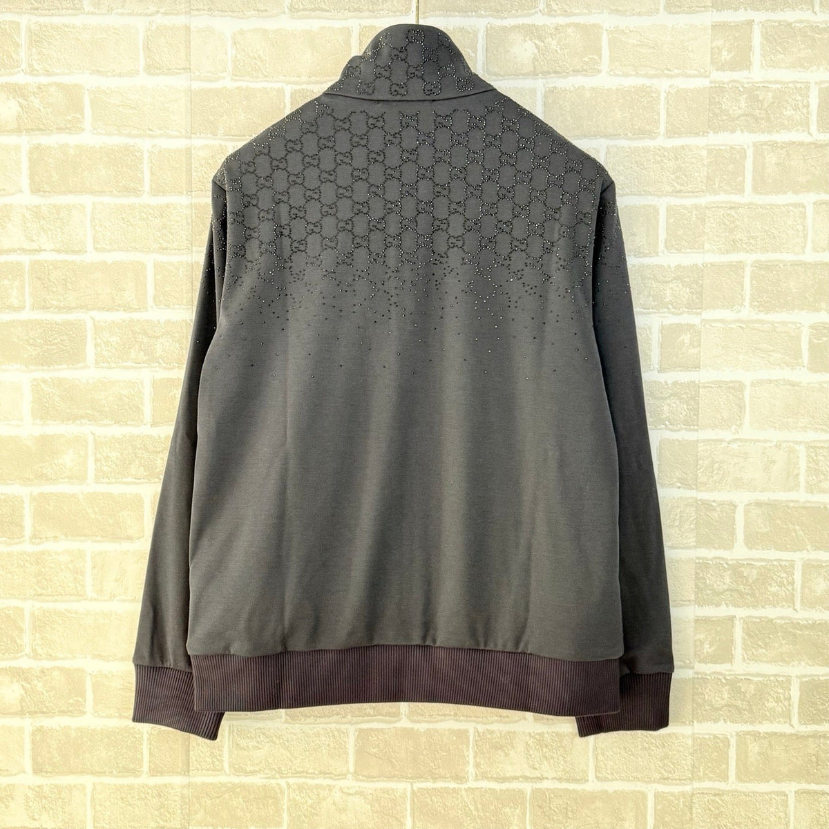 Olive Jacquard Monogram Bomber - Men's