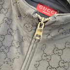 Olive Jacquard Monogram Bomber - Men's