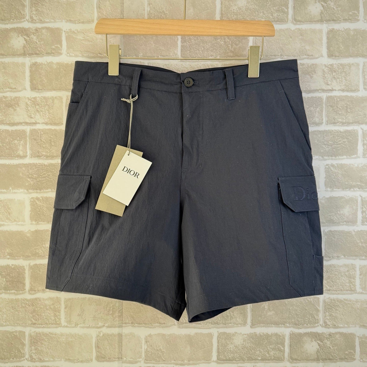 Grey Nylon Plain Cargo - Men's