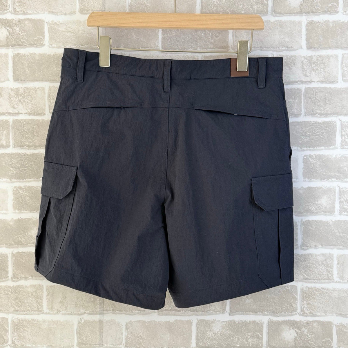 Grey Nylon Plain Cargo - Men's