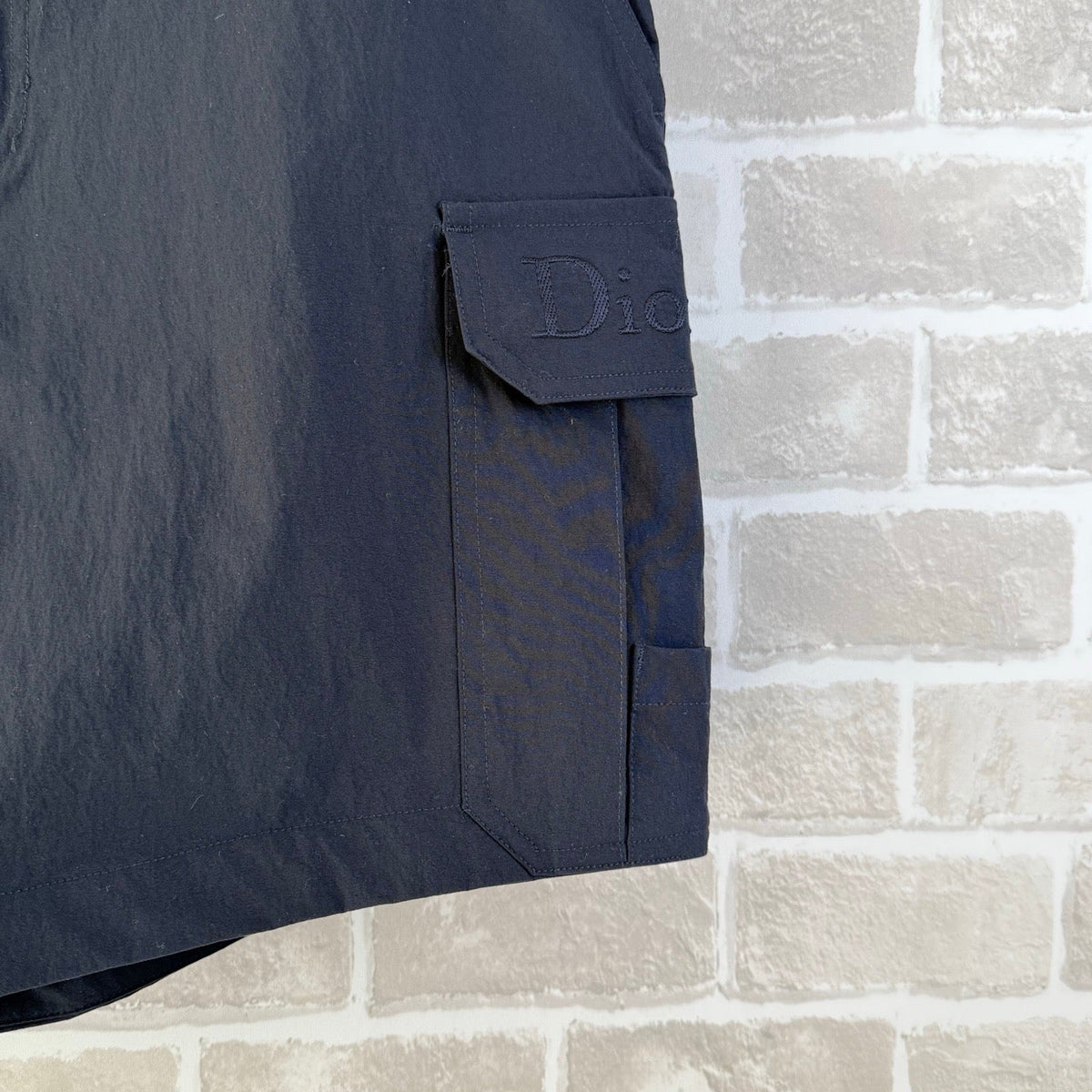Grey Nylon Plain Cargo - Men's