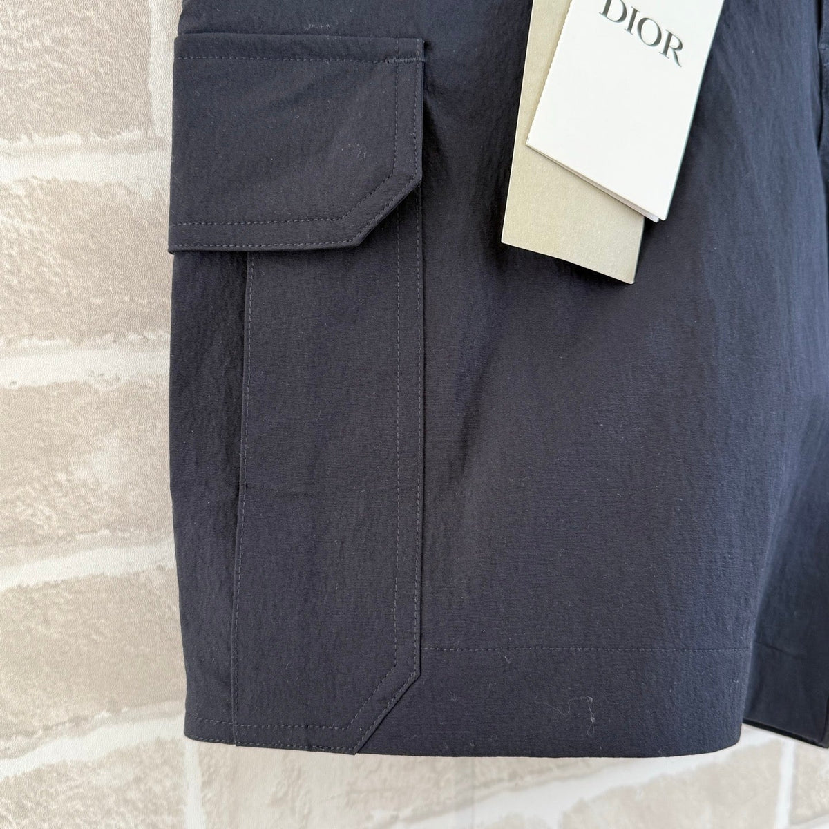Grey Nylon Plain Cargo - Men's