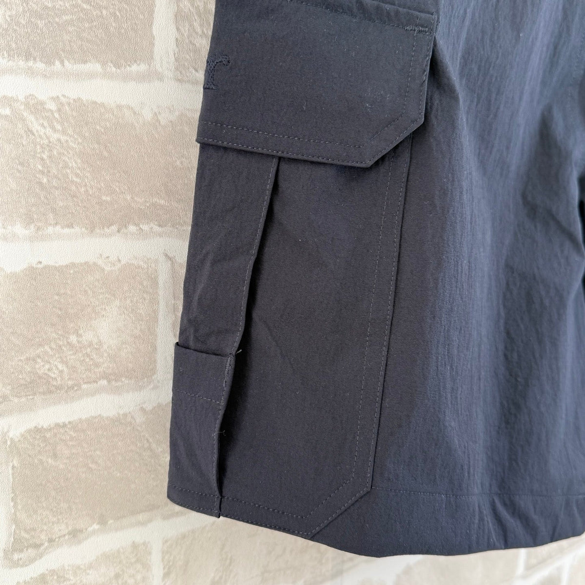 Grey Nylon Plain Cargo - Men's