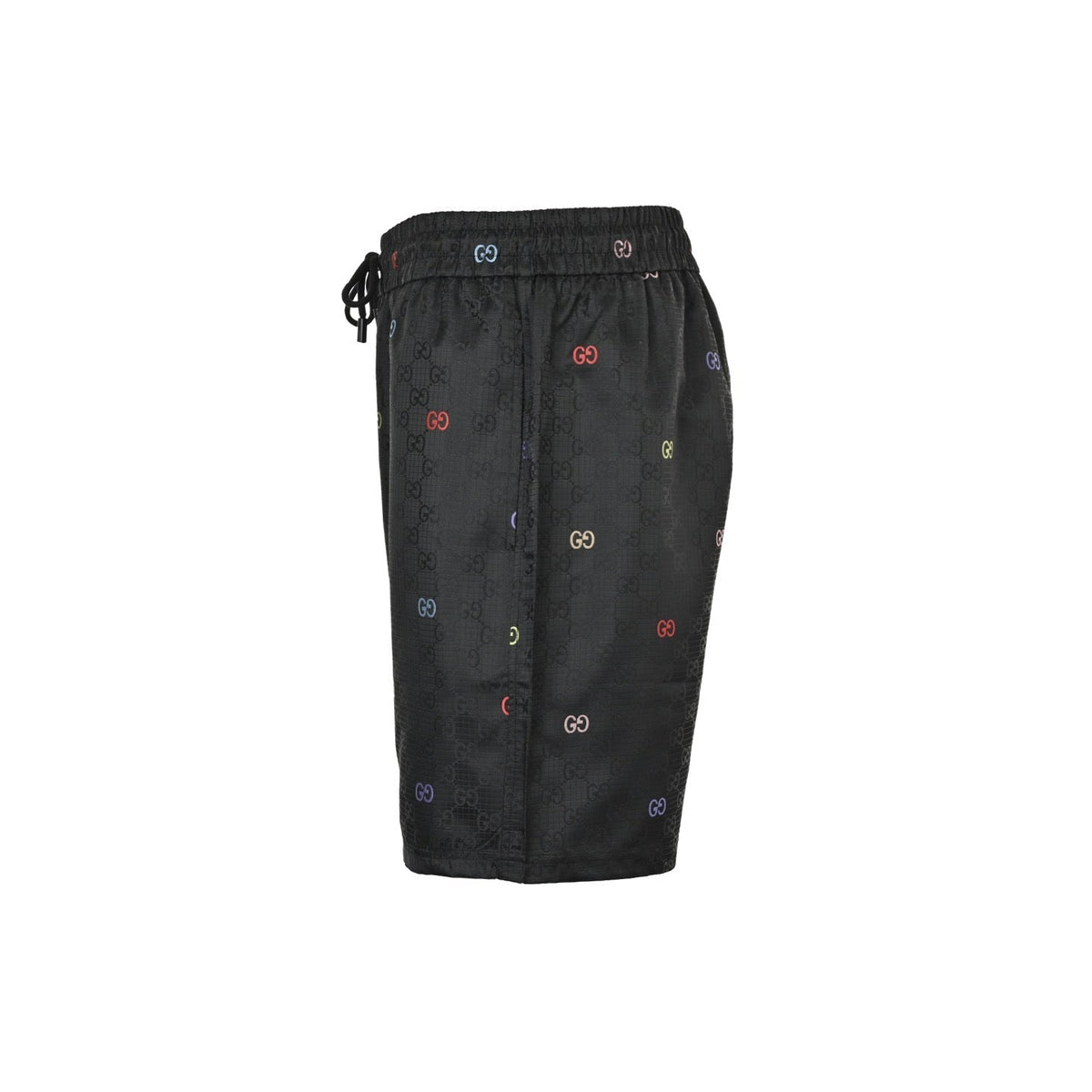 Black Nylon Monogram Print Swim - Men's