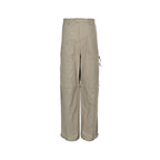 Beige Cotton Plain Cargo - Men's