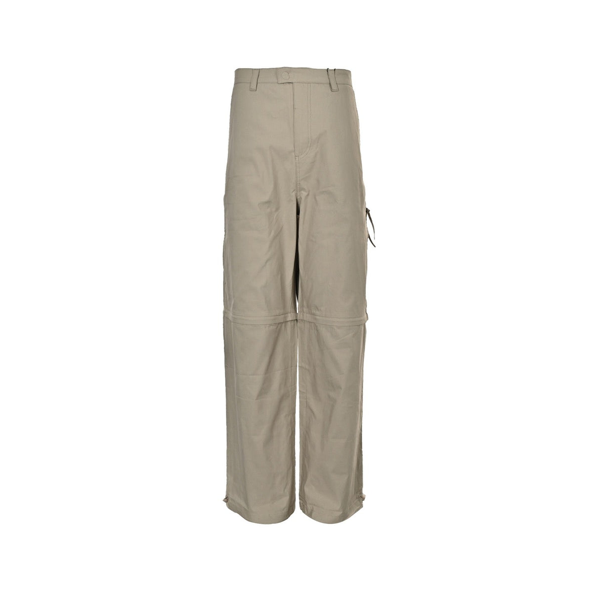 Beige Cotton Plain Cargo - Men's