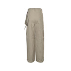 Beige Cotton Plain Cargo - Men's