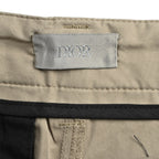 Beige Cotton Plain Cargo - Men's