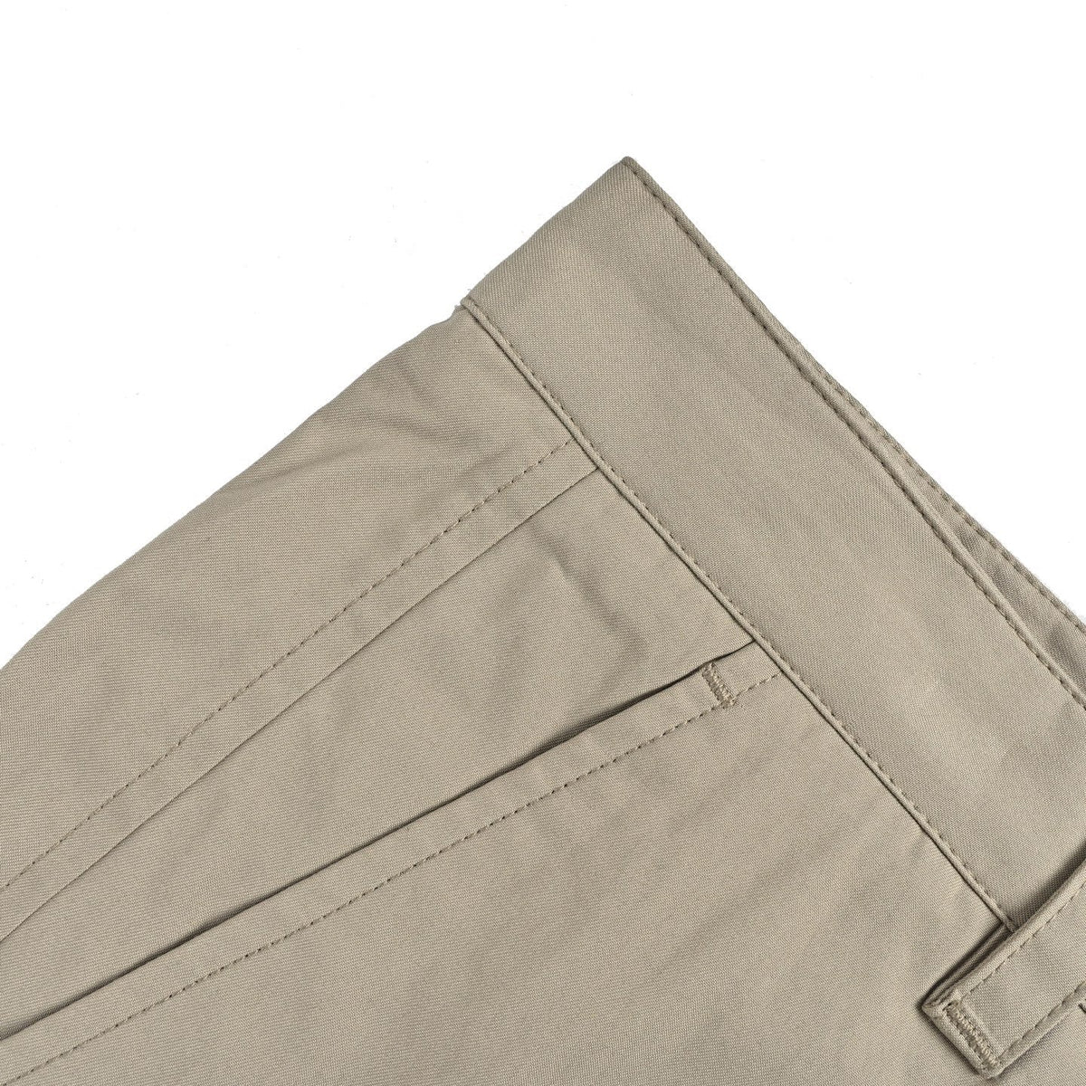 Beige Cotton Plain Cargo - Men's