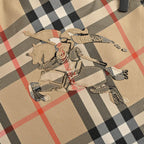 Beige Cotton Check Drawstring - Men's