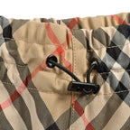 Beige Cotton Check Drawstring - Men's