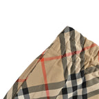 Beige Cotton Check Drawstring - Men's