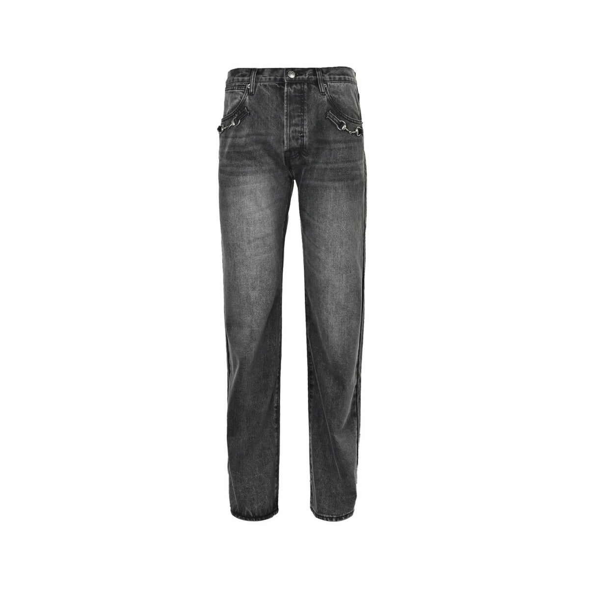 Grey Denim Faded Slim - Men's