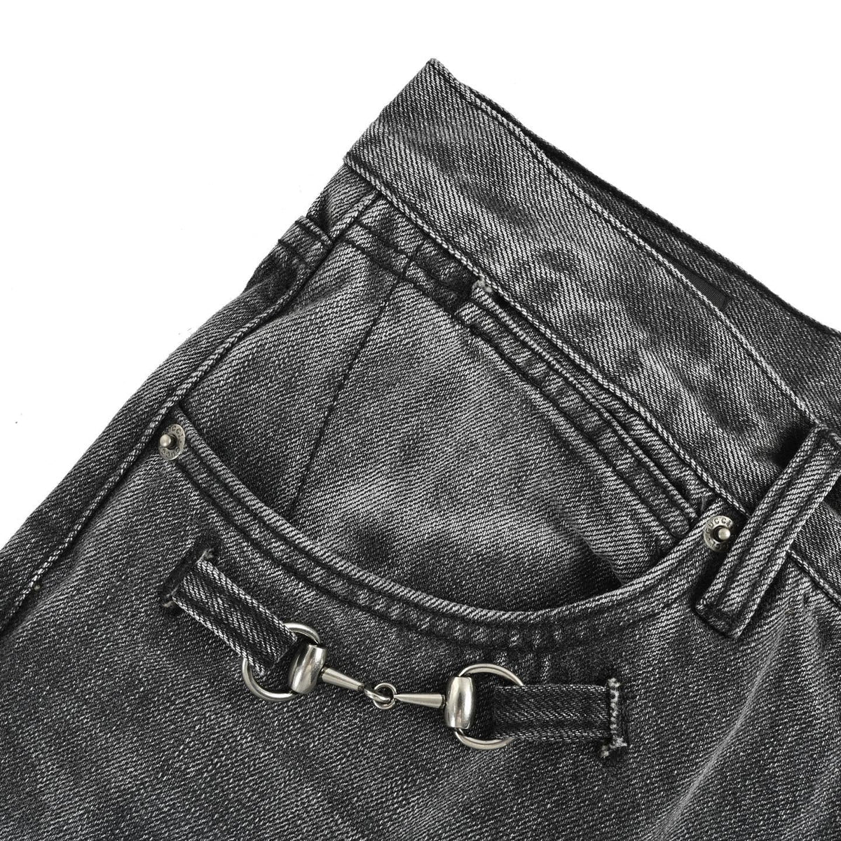 Grey Denim Faded Slim - Men's