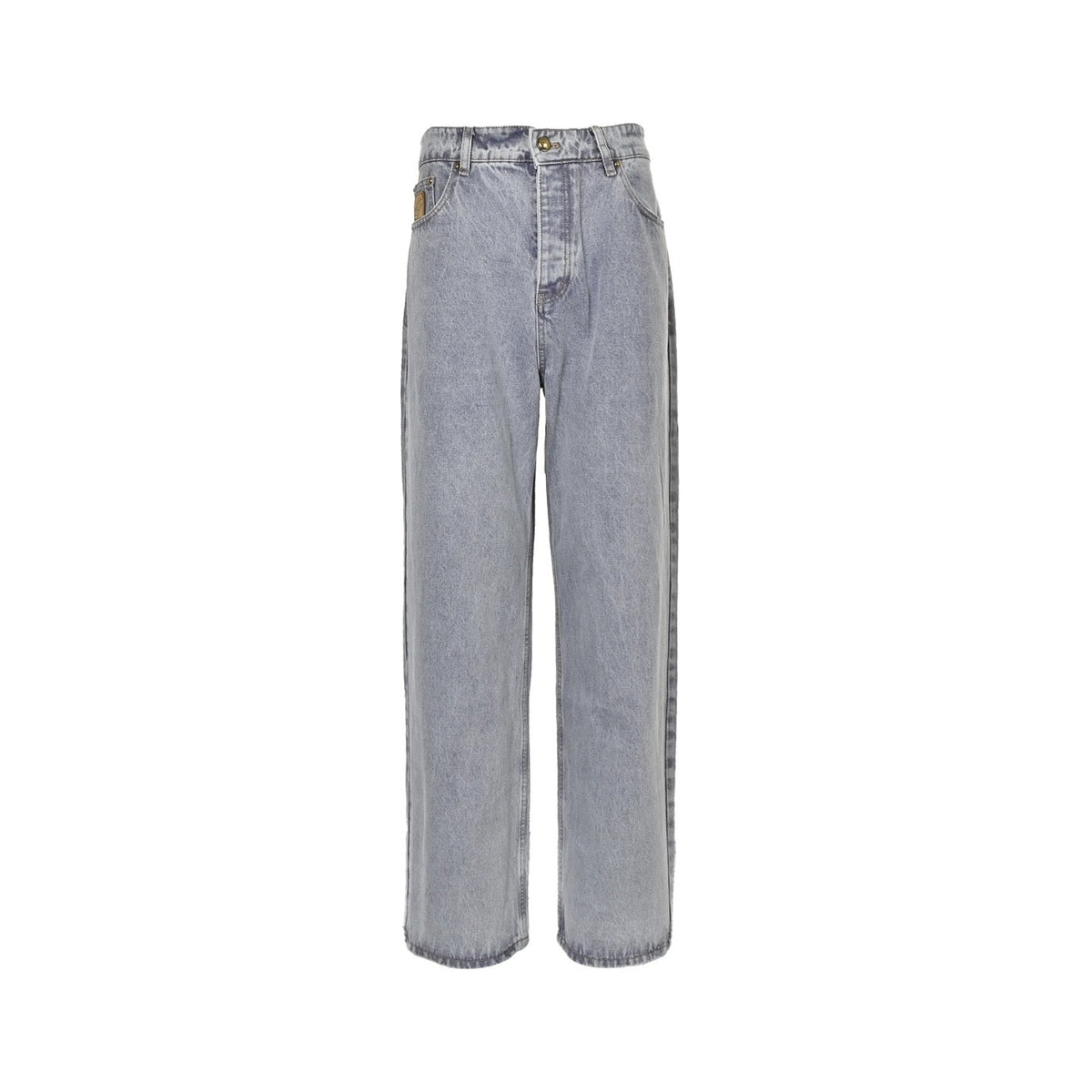 Grey Denim Washed Wide-Leg - Men's