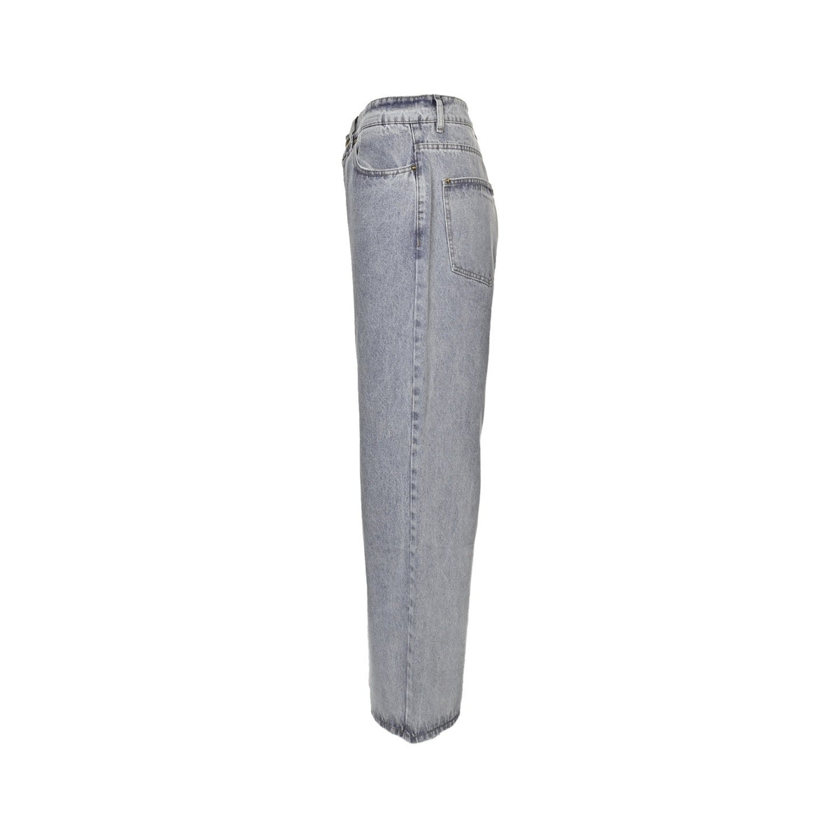 Grey Denim Washed Wide-Leg - Men's