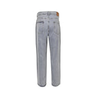 Grey Denim Washed Wide-Leg - Men's