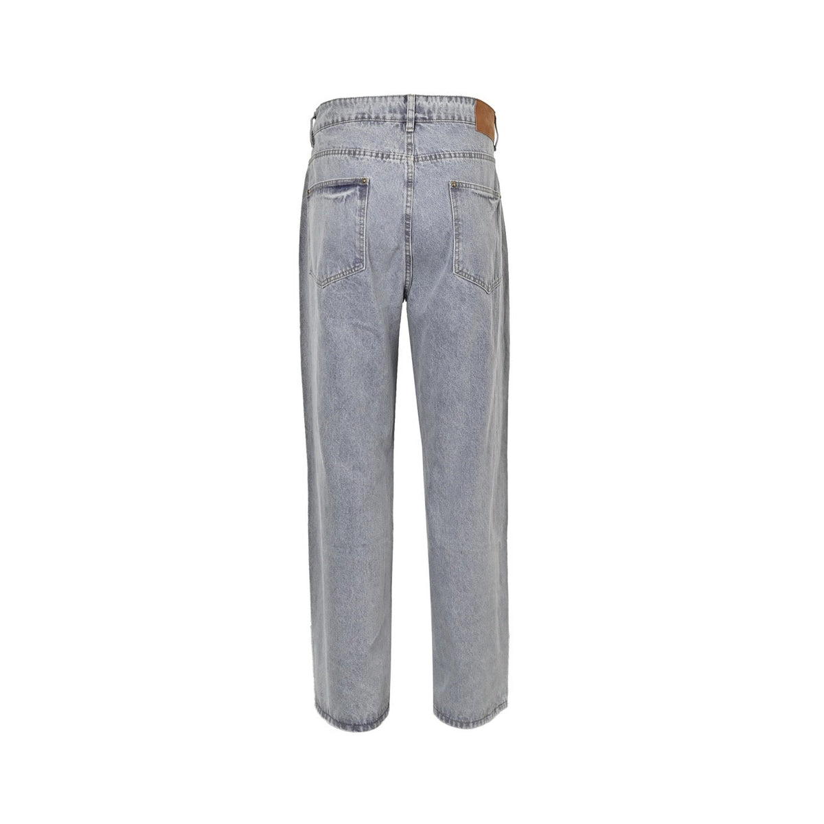 Grey Denim Washed Wide-Leg - Men's