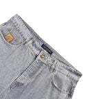 Grey Denim Washed Wide-Leg - Men's