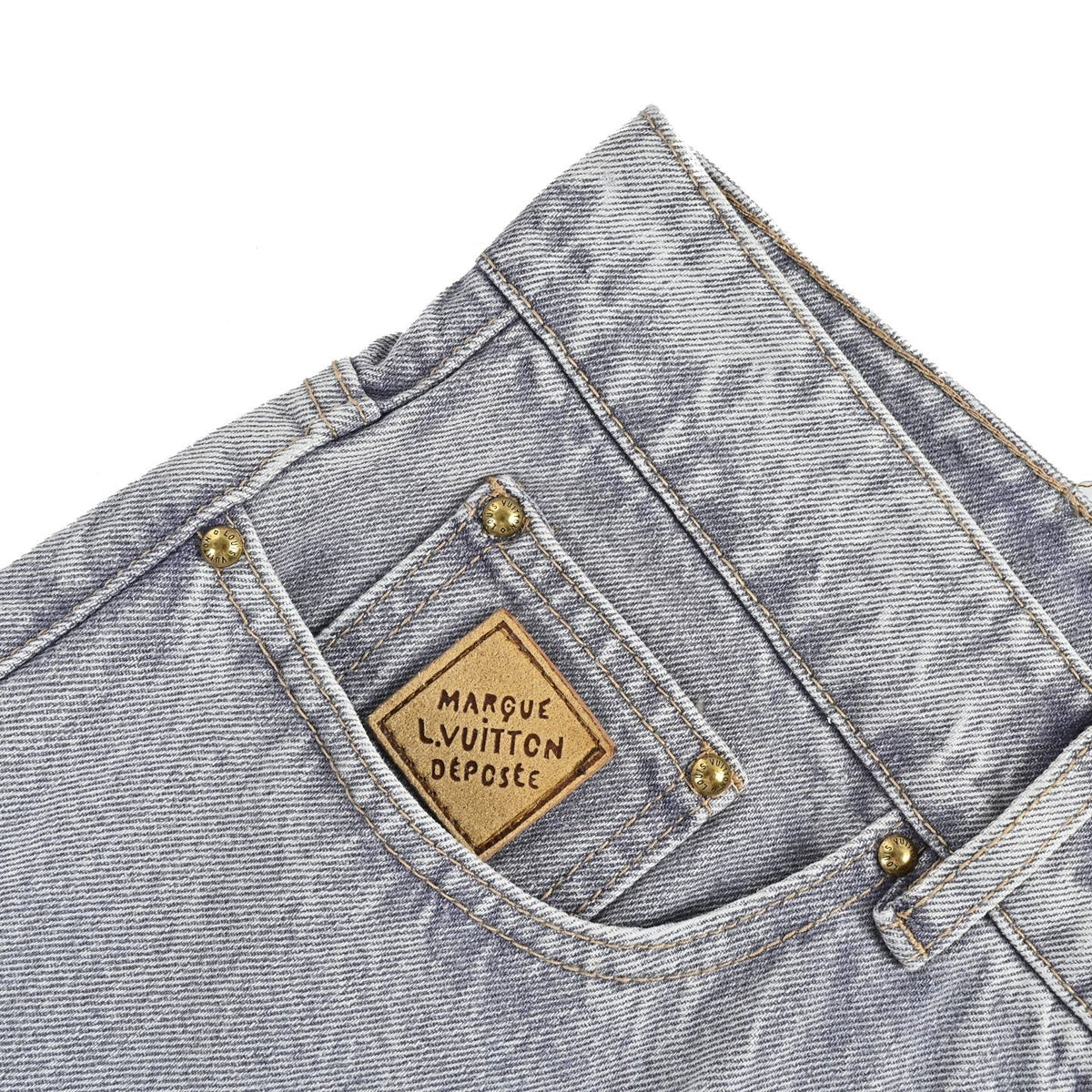 Grey Denim Washed Wide-Leg - Men's