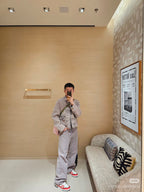 Grey Denim Washed Wide-Leg - Men's
