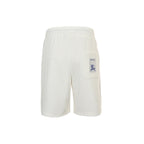 Cream Cotton Crest Drawstring - Men's