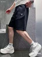 Black Jersey Plain Drawstring - Men's